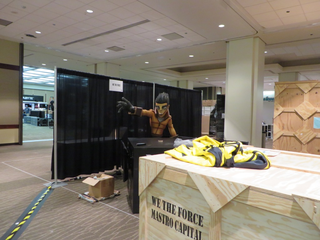 Before PAX starts, everyone is busy setting up