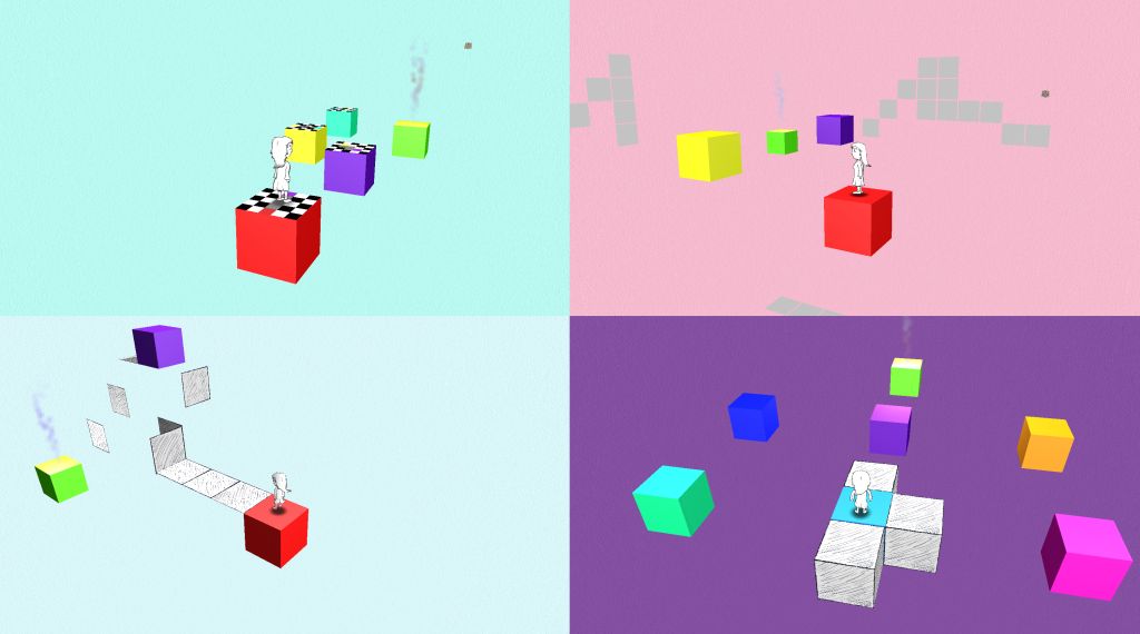 A variety of puzzle types in this platformer, all not too challenging.