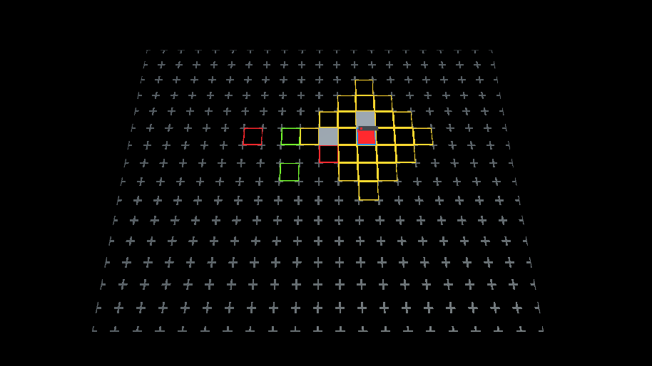 Players are greyed-out when already moved, are able to attack and their health updates (background darkened to show grey units).