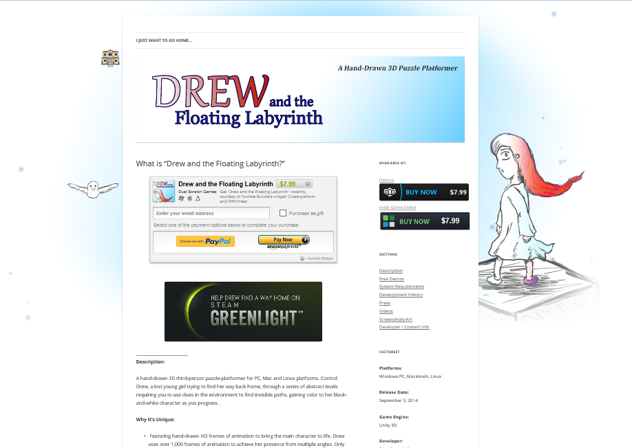 "Drew and the Floating Labyrinth" : it's amazing what a couple changes to the site makes...